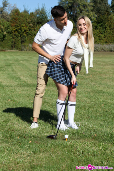 Blonde MILF Alex Charger bangs her stepson after a round of golf Image #6