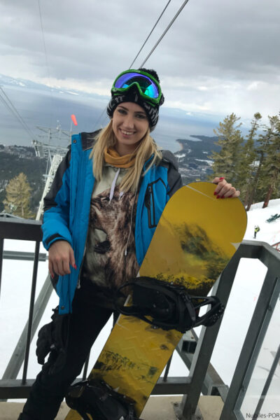 Blonde teens with nice smiles Kristen Scott & Sierra Nicole take to ski slopes Image #3