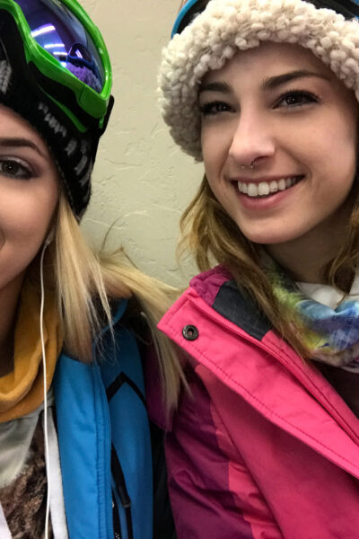 Blonde teens with nice smiles Kristen Scott & Sierra Nicole take to ski slopes Image #1