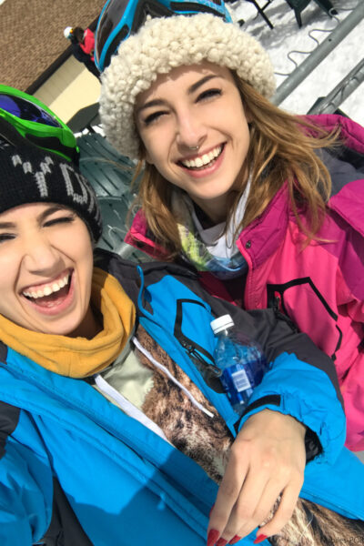 Blonde teens with nice smiles Kristen Scott & Sierra Nicole take to ski slopes Image #8