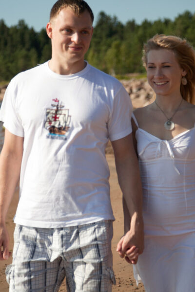 Young girl with naturally blonde hair gets banged on beach by the ocean Image #1