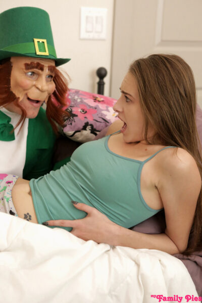 Small titted brunette Kyler Quinn gets rammed by a guy in a leprechaun costume Image #6