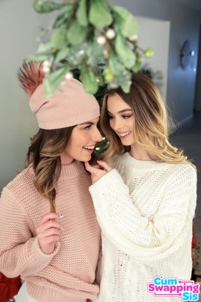 Bisexual teens Chanel Camryn and Molly Little have a threesome at Christmas Image #3
