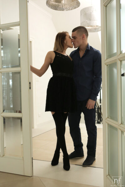 Gentle lady Katy Rose invites boyfriend to her place for passionate fucking Image #1