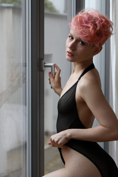 Sexy girl Vicky Addams sports dyed hair while getting naked to fuck Image #1