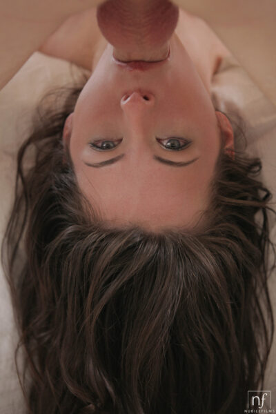 Sexy teen with blue eyes Veronica Radke gets rammed from behind on a bed Image #14