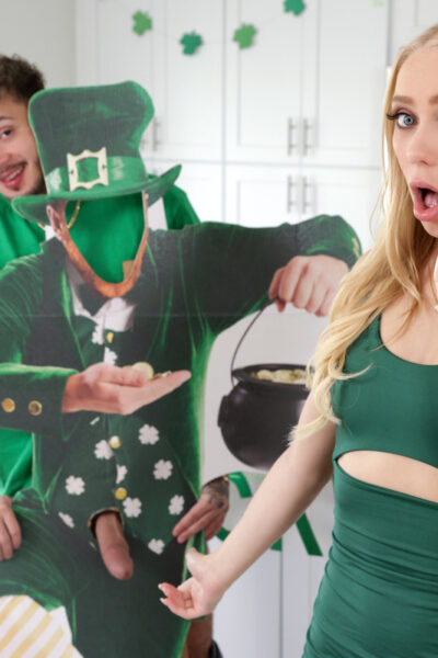 Skinny blonde Braylin Bailey bangs her stepbrother on St Patty's day Image #7