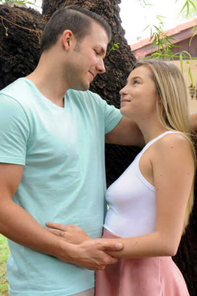Young blonde girl Carolina Sweets takes an external cumshot after fucking Image #4
