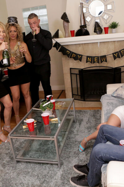 Skinny blonde Kiara Cole gets her muff drilled after a New Year party Image #9