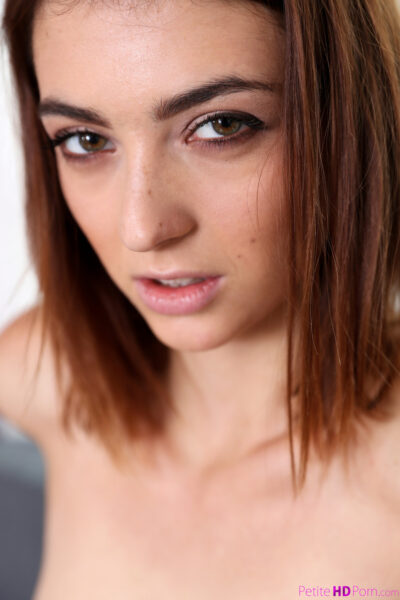 Petite model Tera Link tugs a creamy load on her belly after couch fucking Image #15