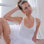 Cute teen girl Riley Reid is relieved of ballerina outfit before fucking