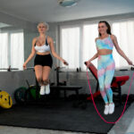 Angel Wicky & Josephine Jackson show their big tits & lick pussy at the gym