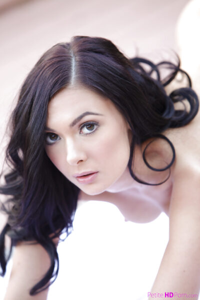 Gorgeous brunette babe Marley Brinx playing with nice natural boobs Image #11