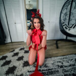 Horny teen Hime Marie seduces her guy while wearing an Xmas outfit