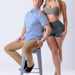 Hot blonde teen Blake Blossom takes a cumshot on her trimmed muff after a fuck