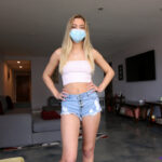 Young blonde Avery Cristy bangs her stepbrother while in Covid-19 quarantine