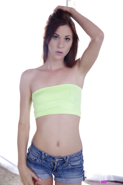 Skinny teenager Tysen Rich slowly undress and plays with pussy Image #8