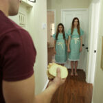 Two redheaded teens Maya Kendrick and Vanna Bardot get their twats drilled