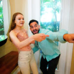 Amateur teen Jessae Rosae seduces a muscular guy and rides his prick