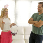 Cute blonde teen Emma Starletto seduces her stepbrother in bunny outfit