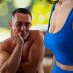 Dark haired chick Simon Kitty exercises before sex with her man friend