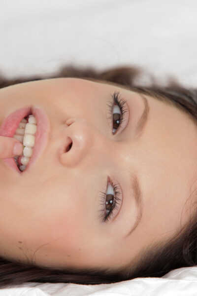 Dark haired girl Rebecca Volpetti changes the tv to a porno before fucking Image #17