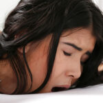 Dark haired teen Lady D takes cumshot on phat ass after hardcore 69 session