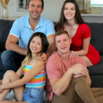 Hot babes get creampied in a kinky foursome with guys in chicken costumes