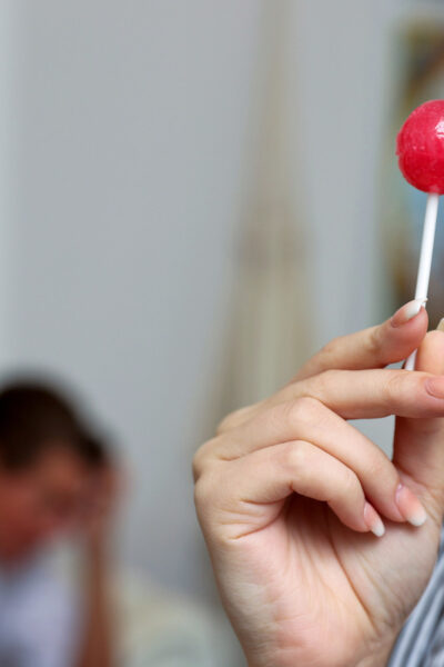 Brunette teen Anie Darling licks a sucker while seducing her stepdad Image #2