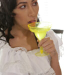 Gorgeous Amia Miley tempts boyfriend into sensual sex before party starts